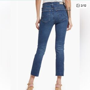 AG Adriano Goldschmeid Mari cropped jeans high rise slim straight